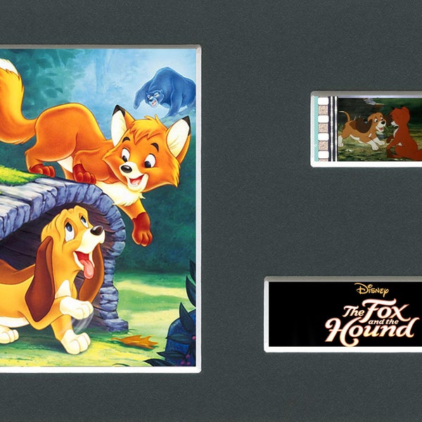 A Disney's Fox and the Hound original rare & genuine film cell display from the movie mounted ready for framing!