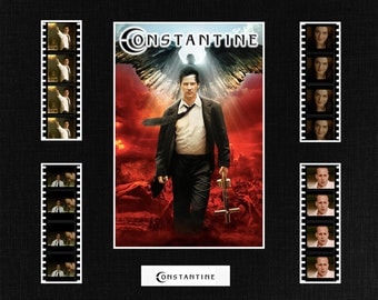 Very rare Constantine Keanu Reeves Rachel Weisz mounted Film Cell strips 8x10 display from the movie  the perfect gift for a fan