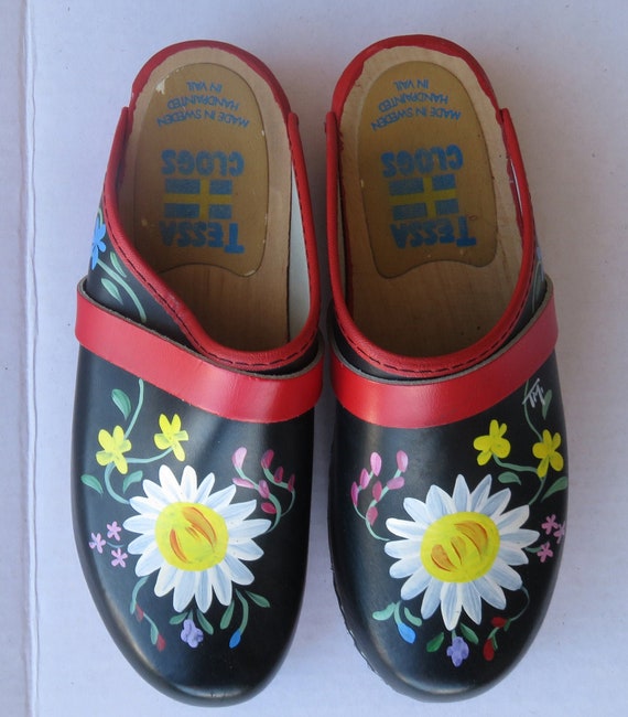 Vintage Cute 1970s Tessa Swedish Wood Hand Painte