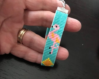 Beaded Flamingo Bracelet