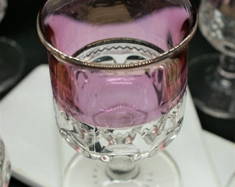 Tiffin - Franciscan King&#39;s Crown Cranberry Flashed Goblet