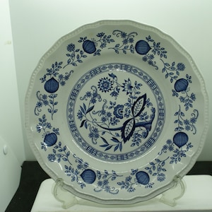 Vintage  Kensington Staffordshire England  / Coventry Blue Onion  Ironstone /10&quot; Dinner Plate