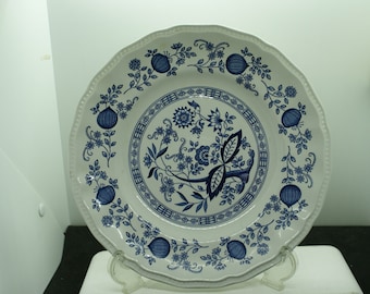 Vintage  Kensington Staffordshire England  / Coventry Blue Onion  Ironstone /10&quot; Dinner Plate