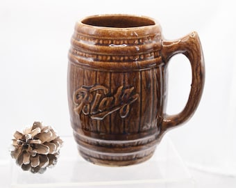 Jarra/jarra vintage de cerveza Blatz marrón Stonewear