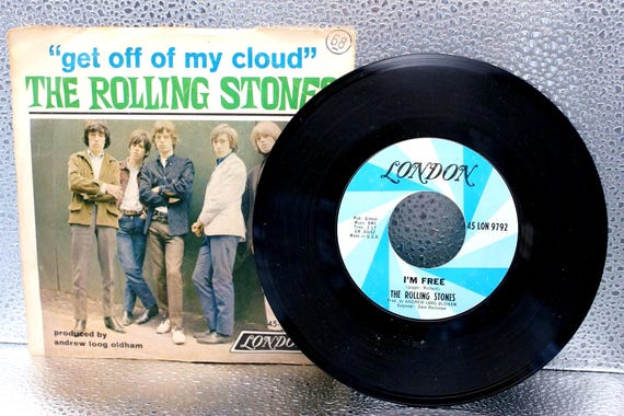 Rolling Stones 'Get Off of My Cloud' 45 Vinyl - 1960s London Recording