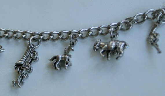 Western Charm Bracelet / 1882 Style w/ Covered Wa… - image 4