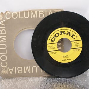 1963 Promotion Copy / The Del-Aires –Vinyl Record / Elaine & Just Wigglin&#39; N&#39; Wobblin&#39; / 45 RPM
