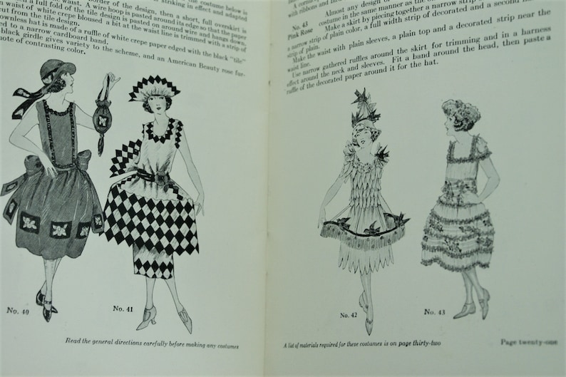 1922 How to Make Paper Costumes Booklet Published by Dennison Manufacturing Co.