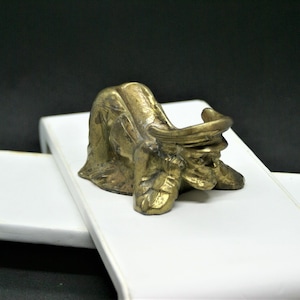 Uncle Sam - Brass Pipe Holder / Solid Brass  /Uncle Sam in His Military Uniform & Hat / Vintage