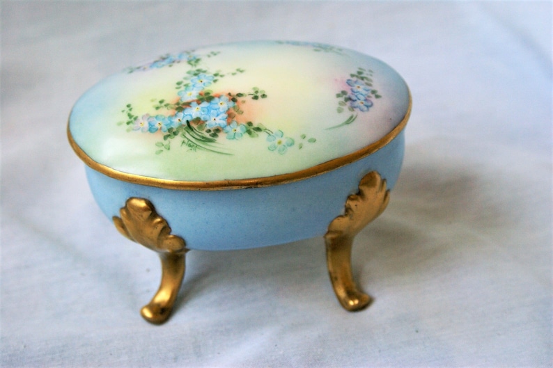 SALE Prussia Hand Painted Dresser Box Vintage Nippon Bowl /& E.S