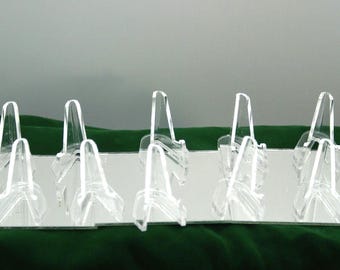 12 Acrylic Easel Stands / 2.25&quot; Tall / 12 Piece Set