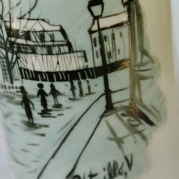 Hand Painted Bottle/French  Artist Utrillo /Sold at Fortnum & Mason