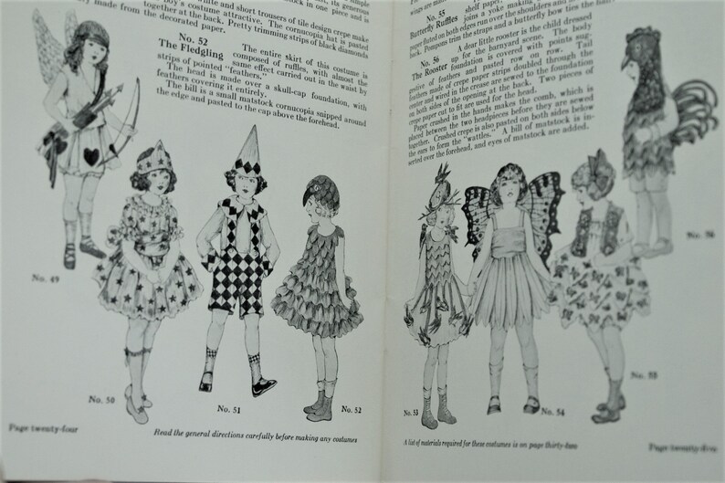 1922 How to Make Paper Costumes Booklet Published by Dennison Manufacturing Co.