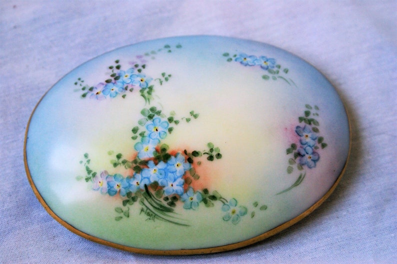 SALE Prussia Hand Painted Dresser Box Vintage Nippon Bowl /& E.S