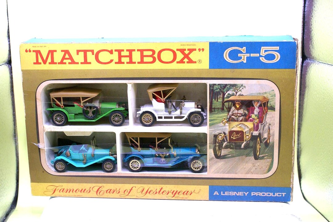 Matchbox G-5 Famous Cars of Yesteryear Gift Set Diecast Models (made in ...