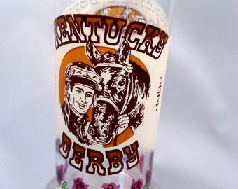Kentucky Derby Glass 1977 / Churchill Downs / Souvenir Mint Julep/ Louisville, Ky.