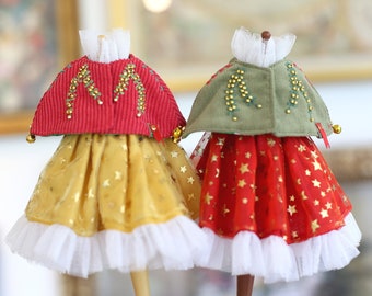 Welcome! Christmas set . /  Doll clothes for Neo Blythe , Pullip ,Licca dolls.