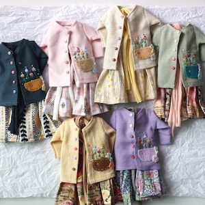 ¡COMPRA 4 Y LLÉVATE 1 GRATIS! Conjunto de niña granjera* / Conjunto de 2 piezas / Ropa para muñecas Neo Blythe, Pullip y Licca.