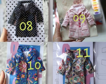 CUSTOM SIZE Doll Clothes Doll Suit Doll Jacket Blazer for Blythe OB24 Azone Licca  Pullip.