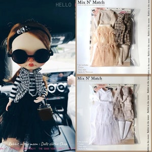 Mix N&#39; Match Outfits Set the fashion fun never ends! For Neo Blythe 29 cm ,Ob22, ob24, Pullip, Licca