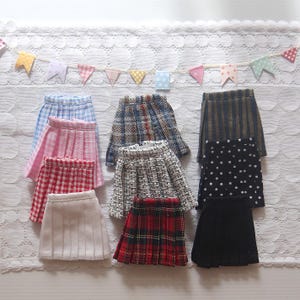 BUY 4 GET 1 FREE!!Pleated Skirt / Doll clothes for Neo Blythe , Pullip ,Licca dolls.