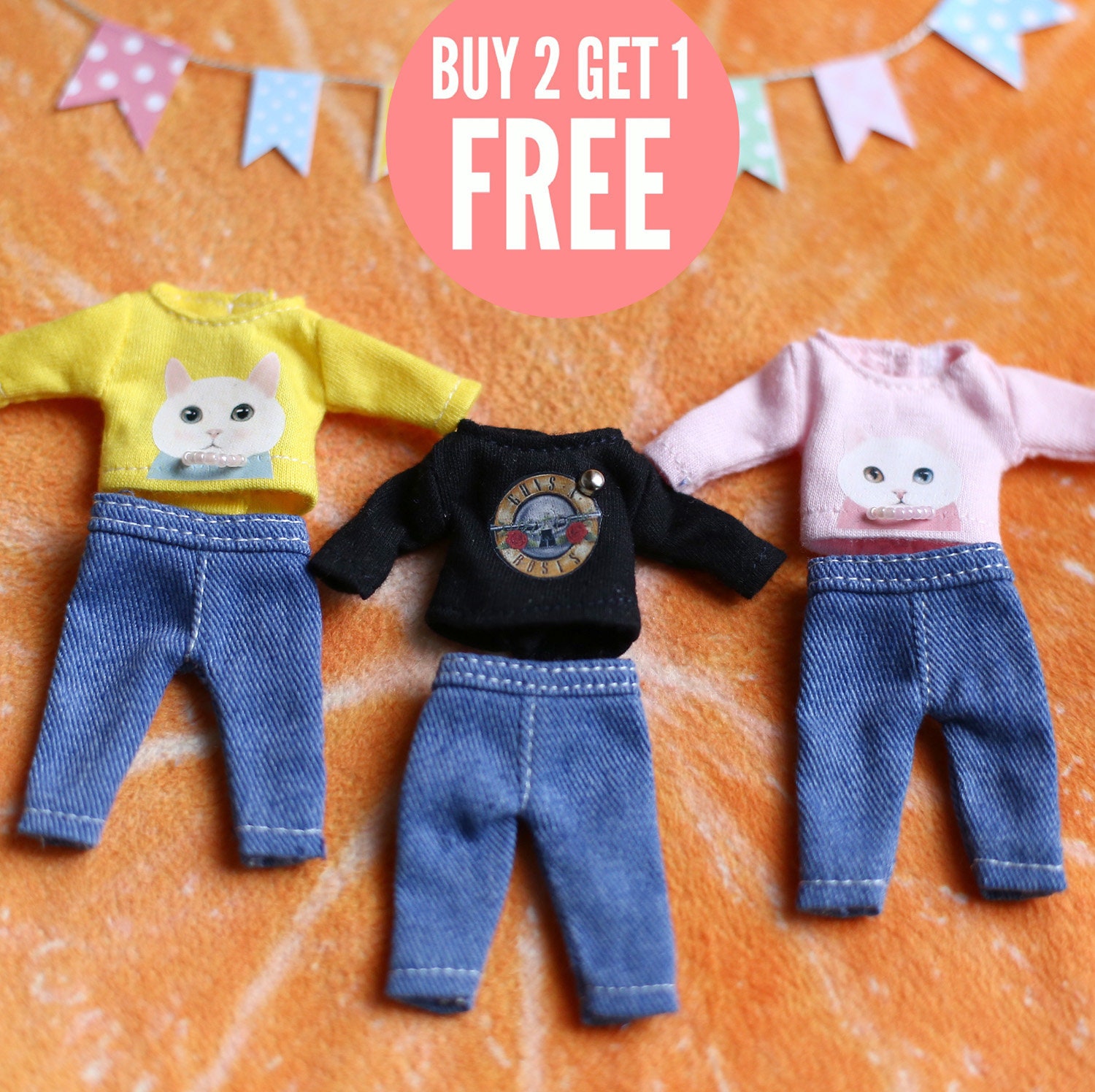 Buy 2 Get 1 Free / Doll clothes for Obitsu 11 cm. | Etsy