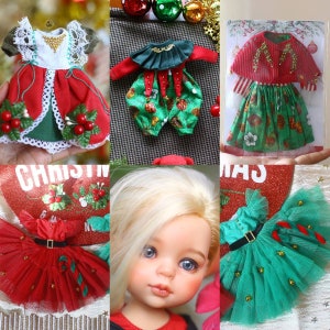Christmas clothes for Paola Reina dolls.