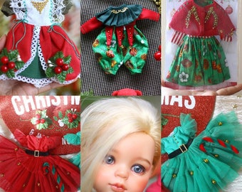 Vêtements de Noël pour poupées Paola Reina.