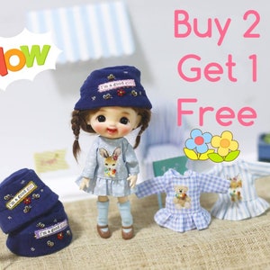 Obitsu11 clothes Ob11 / 12 bjd dolls clothes. But 2 get 1 free.