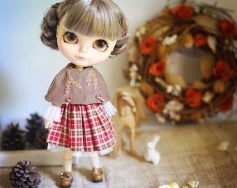 Set of 2 pcs.  Doll clothes for Neo Blythe, Pullip dolls.