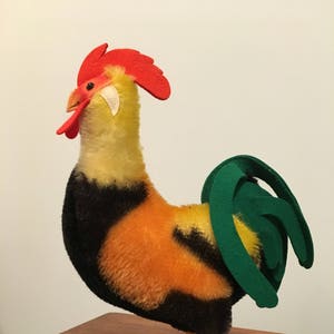 Vintage 1950s-60s Steiff Mohair Rooster approx. 11&quot;