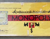 Vintage 1961 Monopoly Game by Parker Brothers -The Yellow Years Box Complete - Condition Issues
