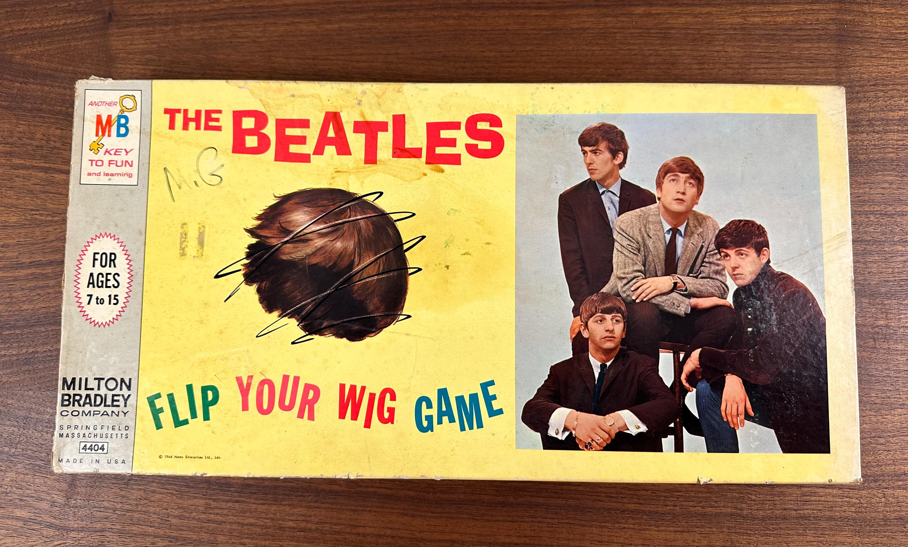 Vintage 1964 Beatles Flip Your Wig Board Game: Collector's Edition
