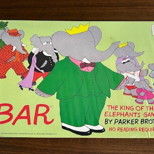 Vintage NOS 1978 Babar The King of the Elephants Game by Parker Brothers - Still in Plastic