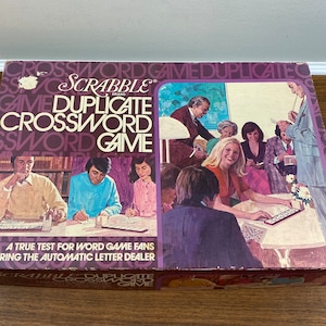 Vintage 1975 Scrabble Duplicate Crossword Game - Complete