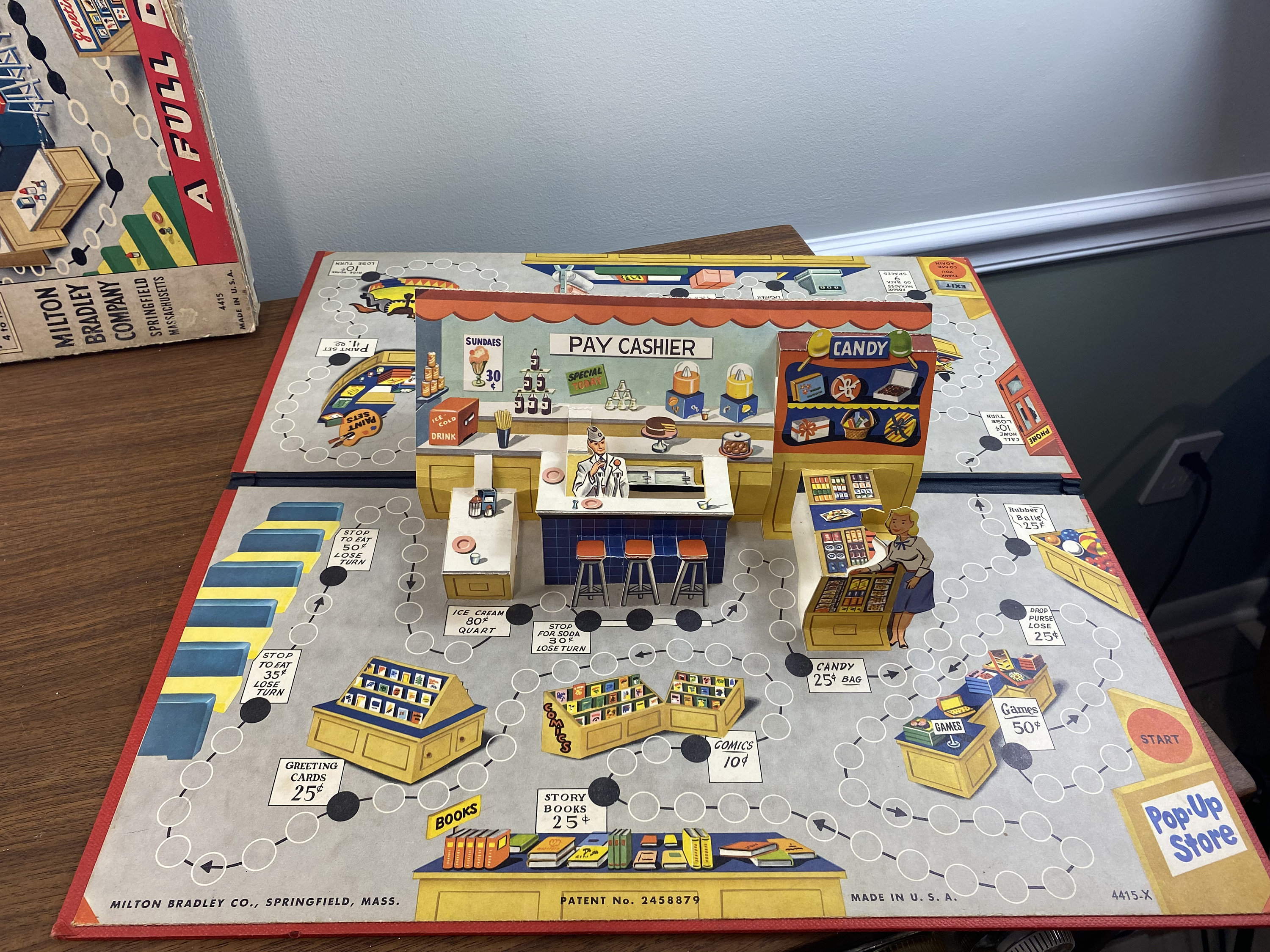 Buy Vintage 1950 Pop-up Store Game by Milton Bradley Unique Game Online in  India 
