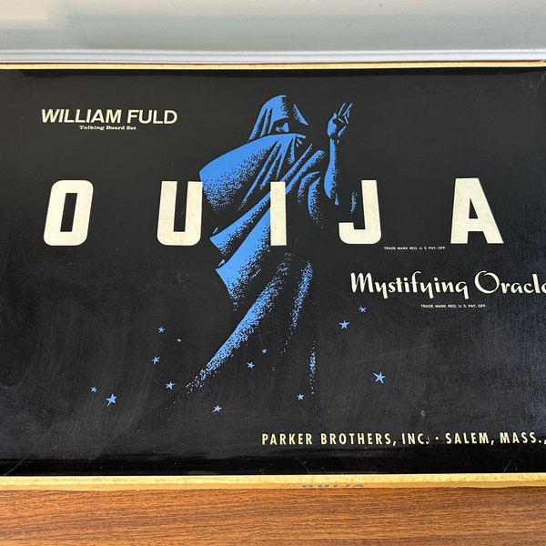 Vintage 1960s  Parker Brothers Oversize OUIJA Board William Fuld Talking Board Psychic Game in Box