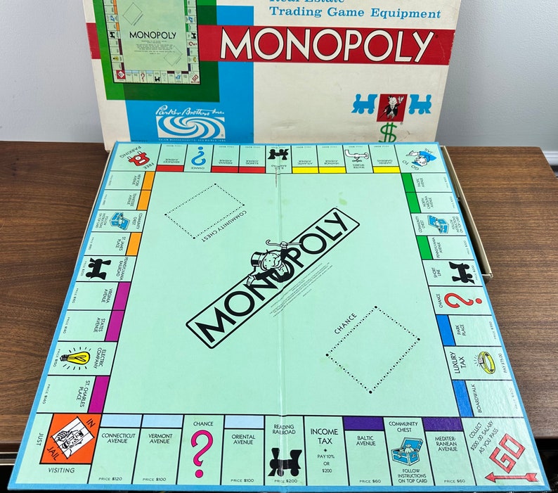 Iconic Monopoly Vintage 1960s-70s Monopoly Game by Parker Brothers - Complete - Etsy