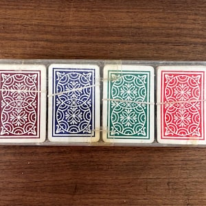 Vintage Whitman Card Game Lot: 1950s Mini Decks - Old Maid, Hearts, Rummy, Crazy 8s