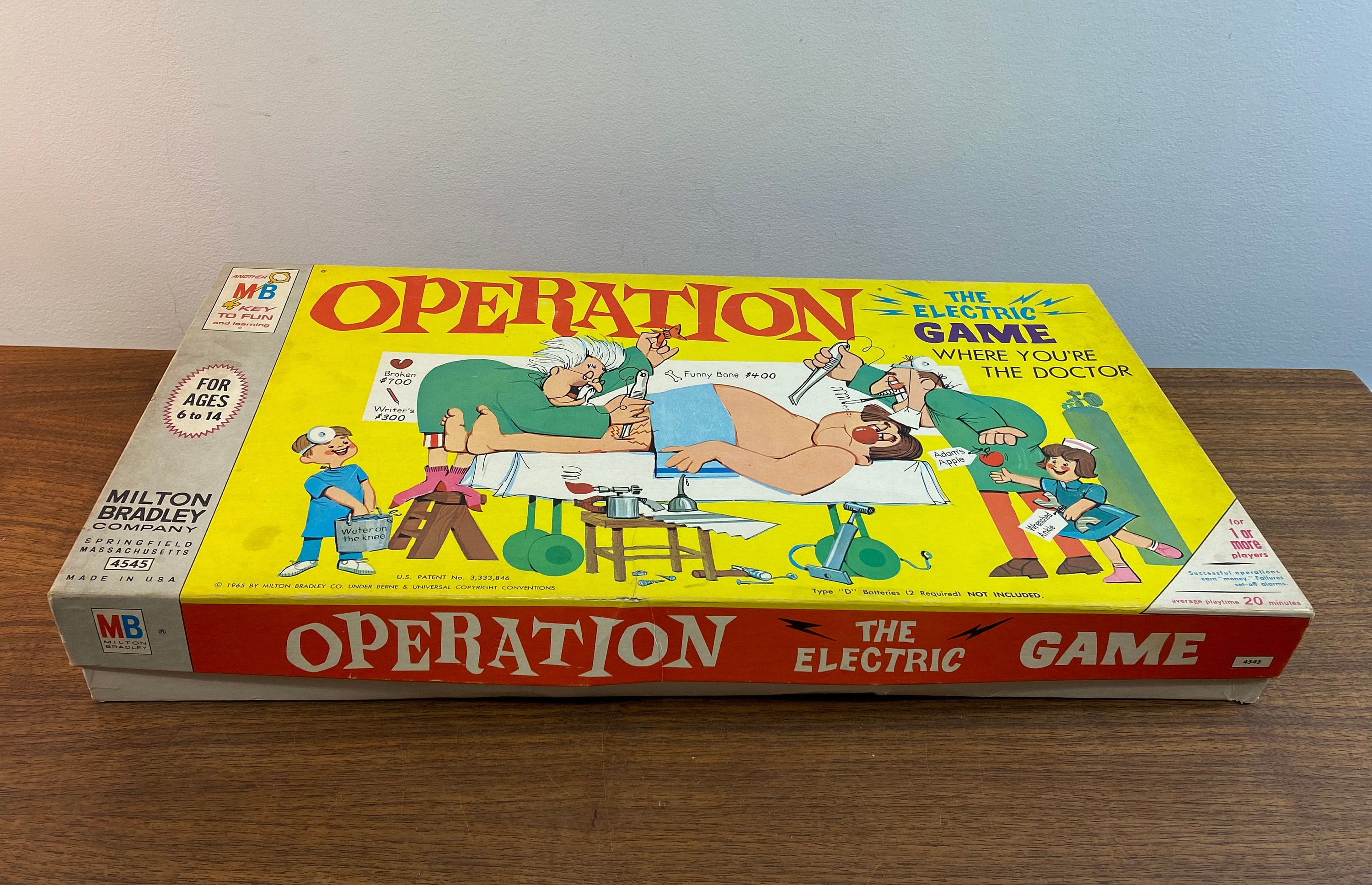 Vintage 1965 Milton Bradley Operation Game - Smoking Doctor