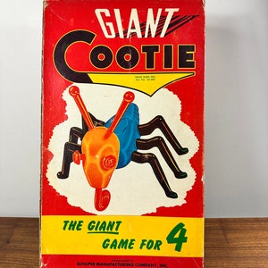 Vintage 1949 GIANT Cootie Game: Complete Set with Dreidel