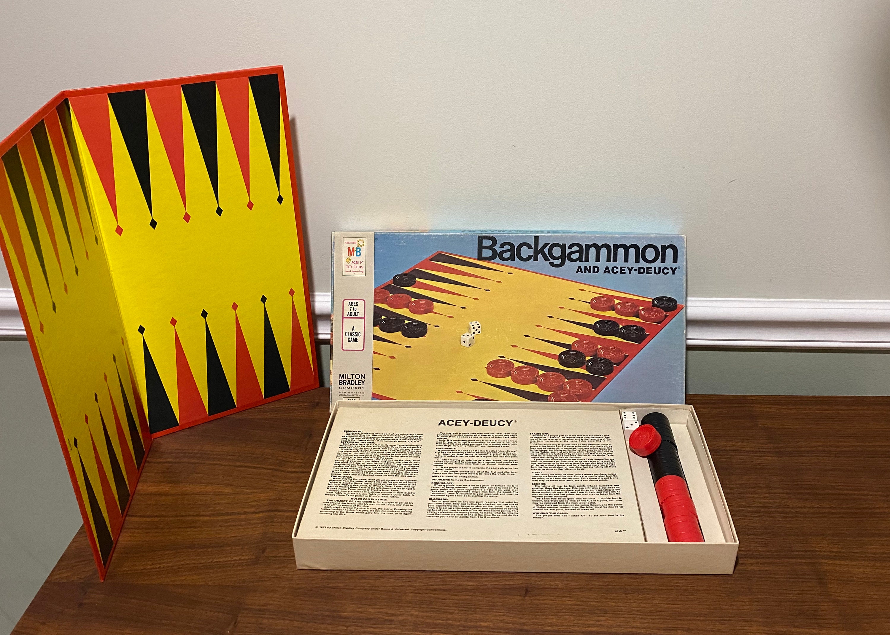 Vintage 1973 Backgammon Acey-duecy and Checkers Game Set - Etsy