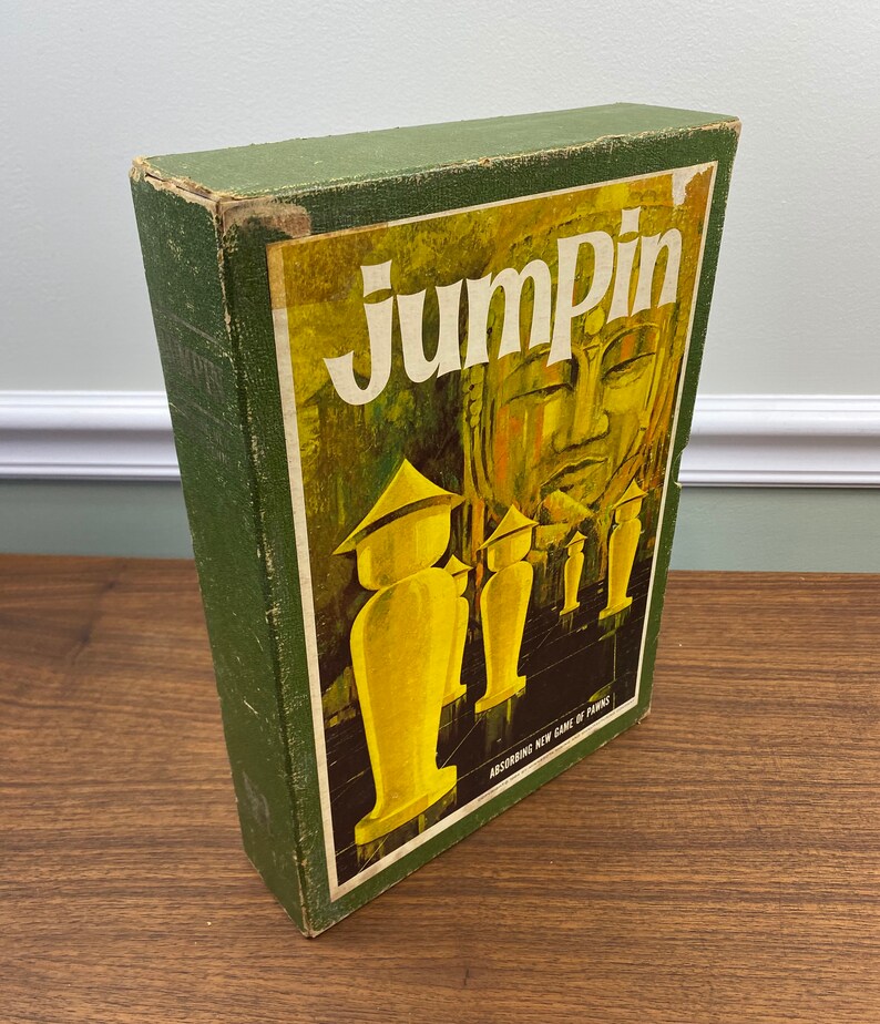 Vintage 1964 Jumpin A Game of Pawns 3M Bookshelf Game Complete image 2