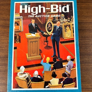 Vintage 1968 High-Bid - The Auction Game - 3M Bookshelf Game - Complete - Great Condition