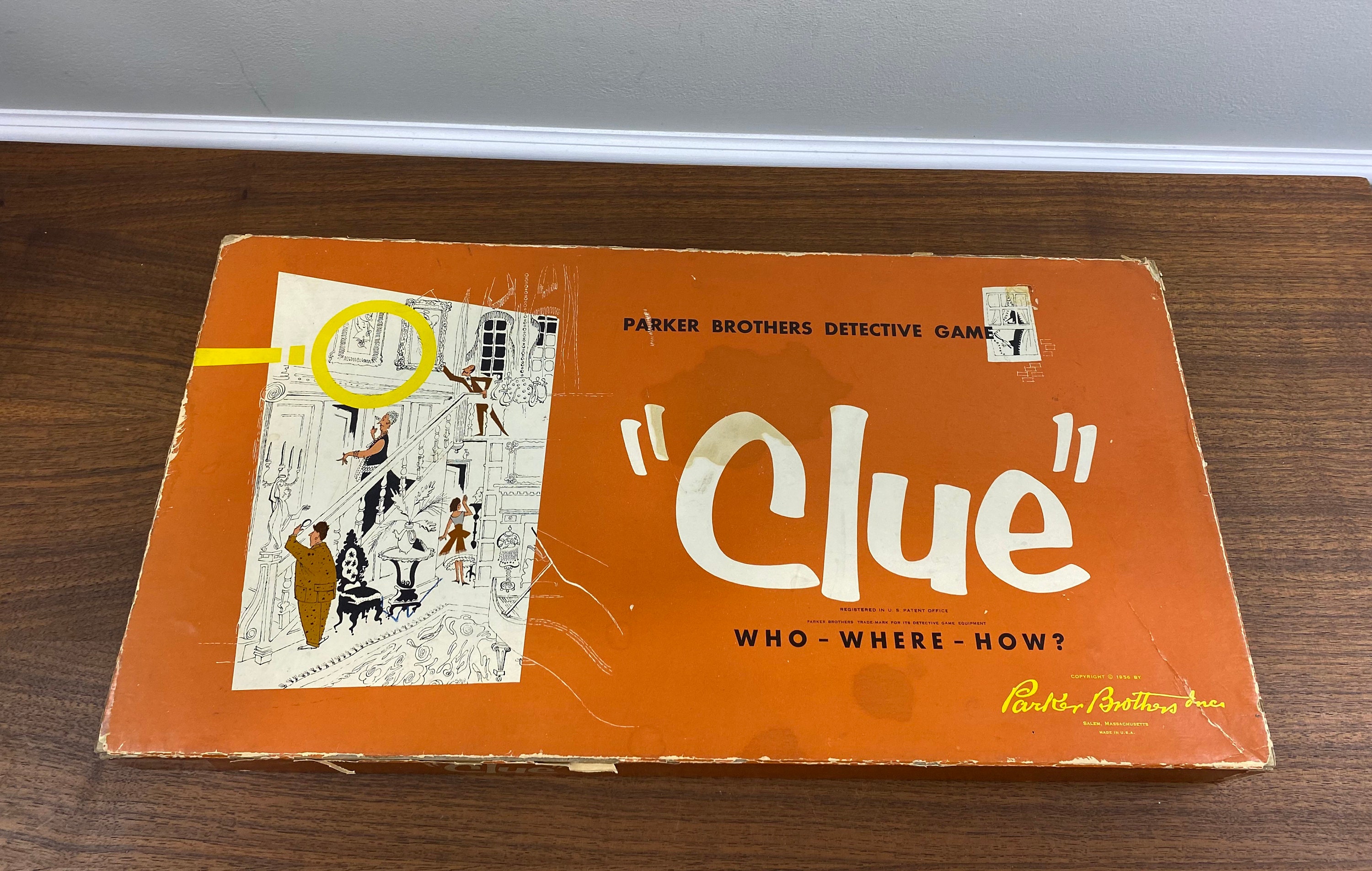 Jeu Cluedo Vintage Parker Brothers – 100% Complet – Fabriqué Aux USA