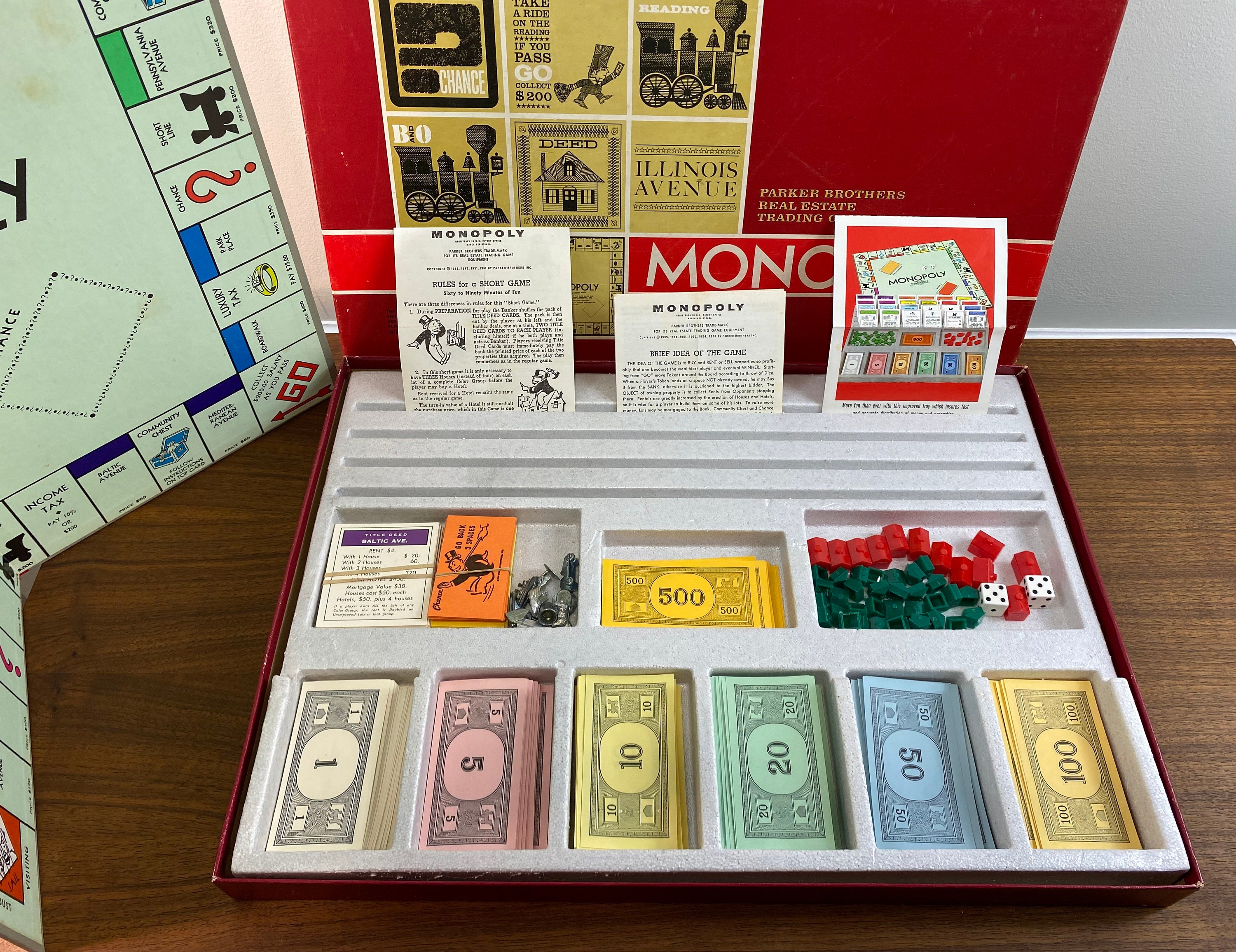 Vintage 1964 Monopoly Game by Parker Brothers Red Oversize -  Portugal