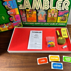 Vintage 1977 Gambler Board Game by Parker Brothers Complete - Etsy