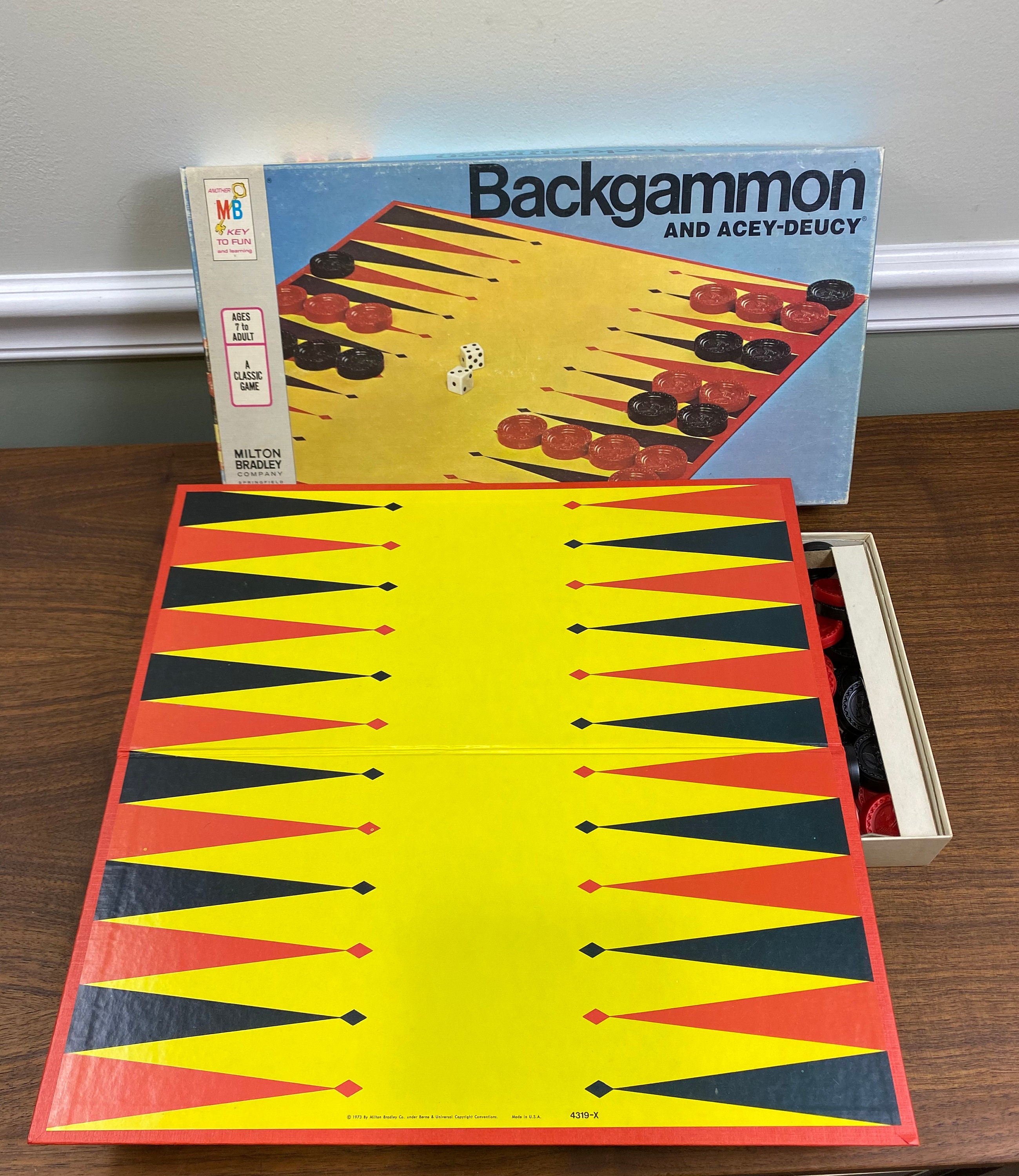 Vintage 1973 Backgammon Acey-duecy and Checkers Game Set - Etsy