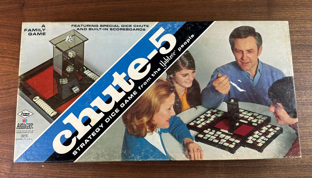Vintage Chute 5 Dice Game: 1973 Yahtzee Variant by Lowe & Milton ...