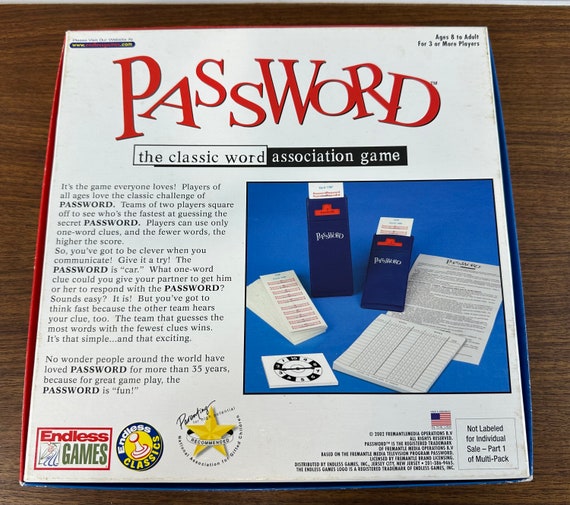 Endless Games Password 